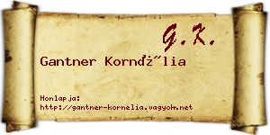 Gantner Kornélia névjegykártya